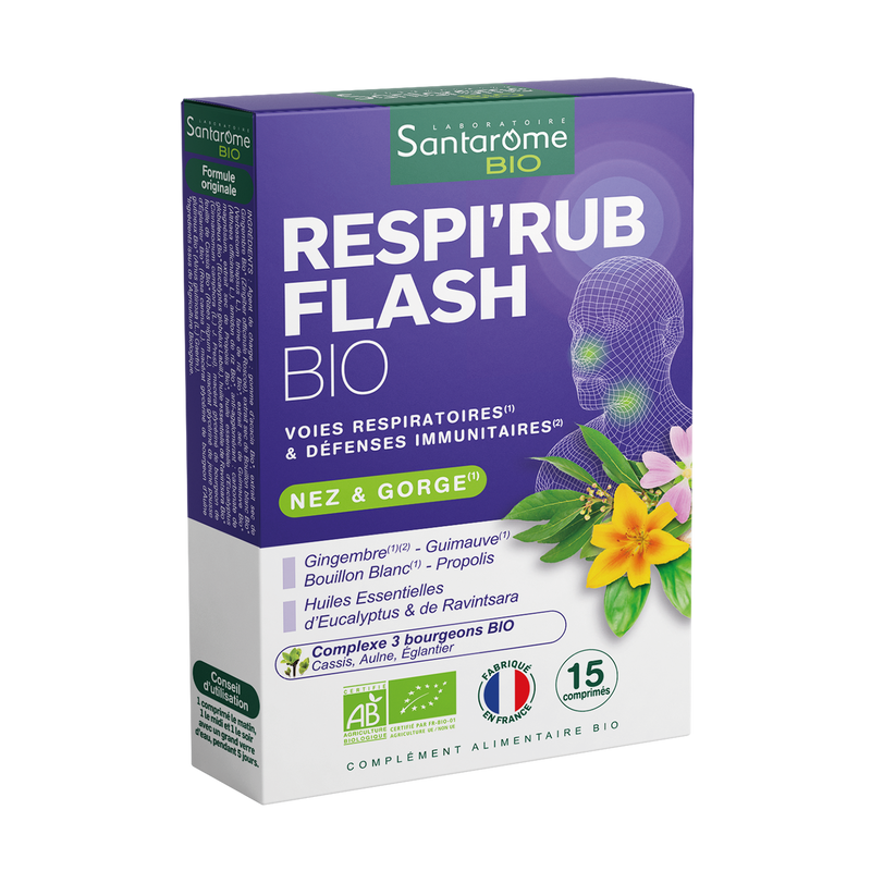 Respi'Rub Flash Organic - 15 tablets
