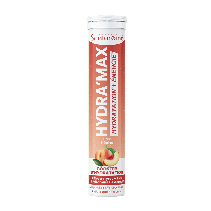 HYDRA'MAX Pêche - 20 pastilles hydratation