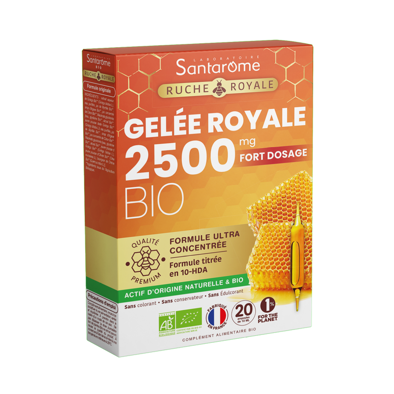 Ruche Royale - Royal Jelly 2500 Organic - 20 ampoules