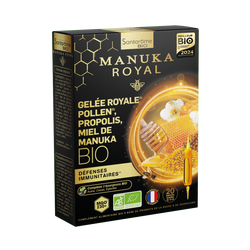 Royal Jelly Pollen Propolis Organic Manuka Honey - 20 ampoules