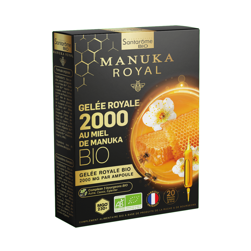 Royal Jelly 2000 with Organic Manuka Honey - 20 ampoules