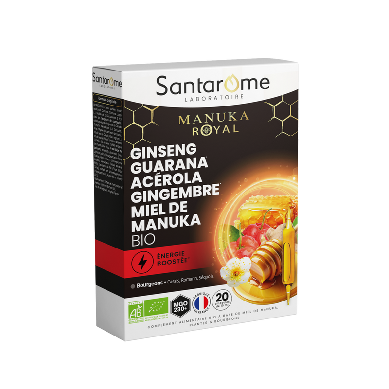 Ginseng Guarana Acerola Ginger Honey from Manuka Bio - 20 ampoules