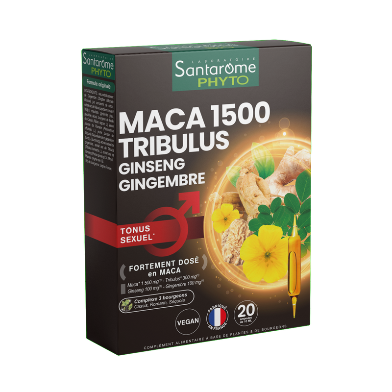Maca 1500 Tribulus Ginseng Ginger - 20 ampoules