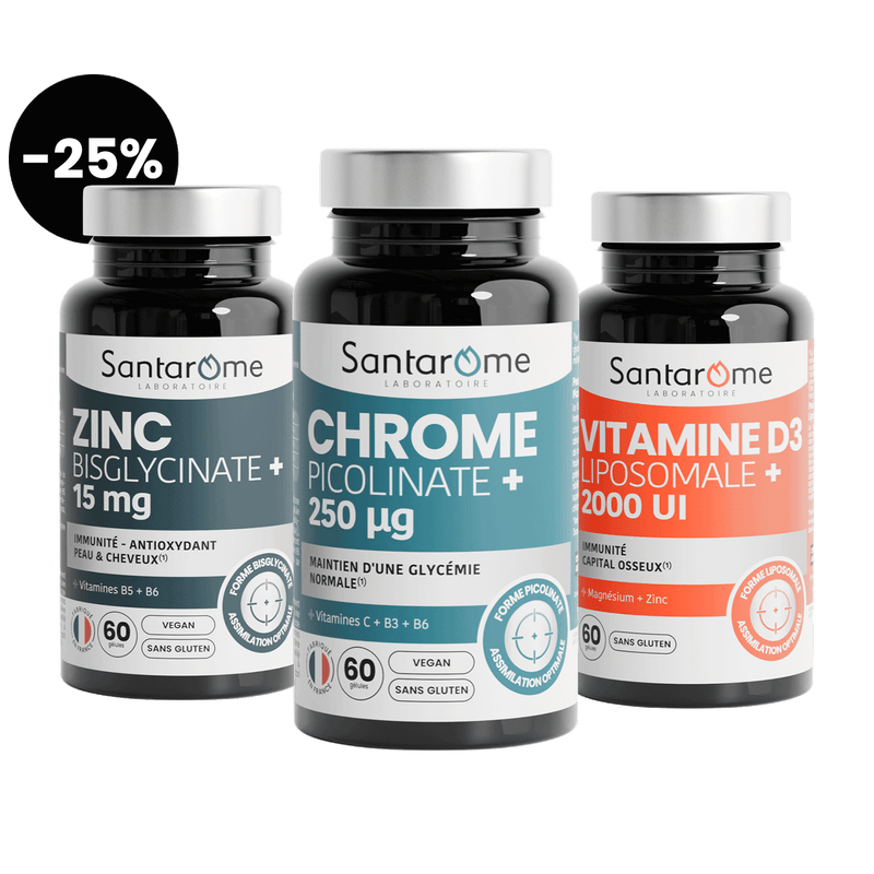 Pack Métabolisme : Chrome, Zinc & D3