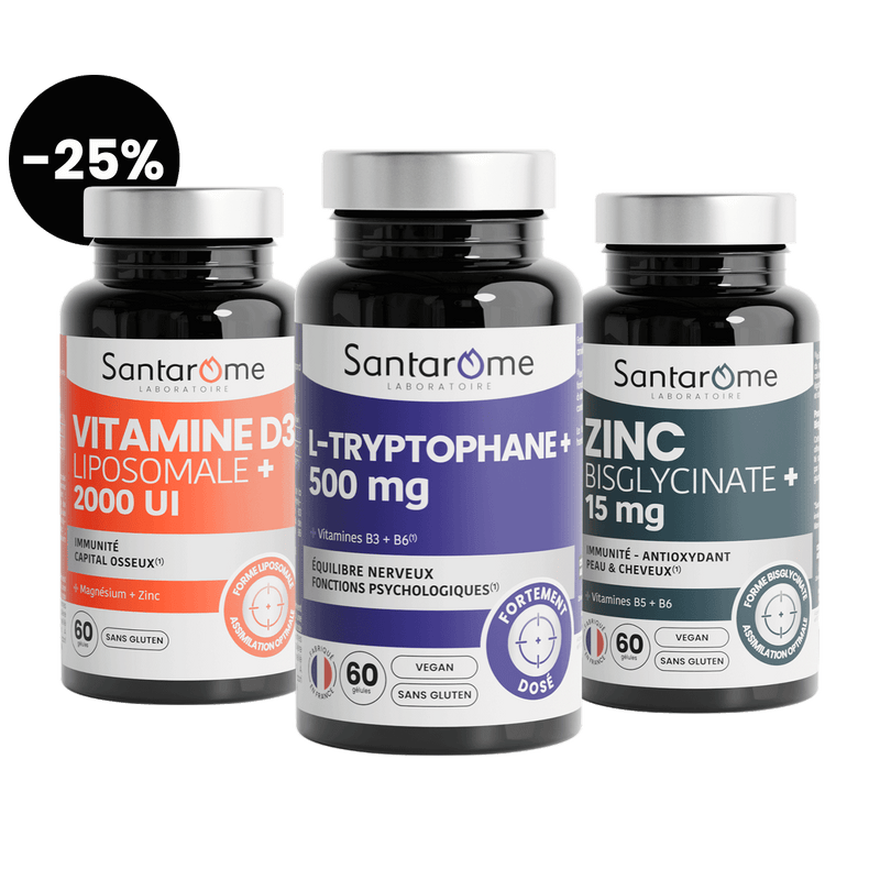 Pack Stress & Sommeil : L-Tryptophane, Zinc & D3