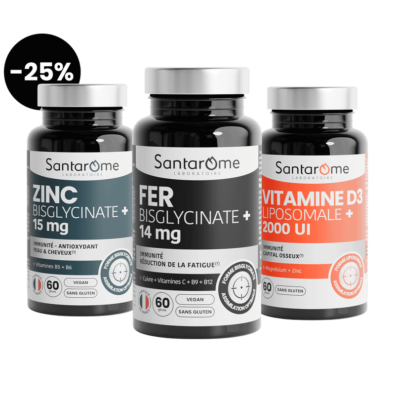 Pack les Essentiels : Fer, D3, Zinc