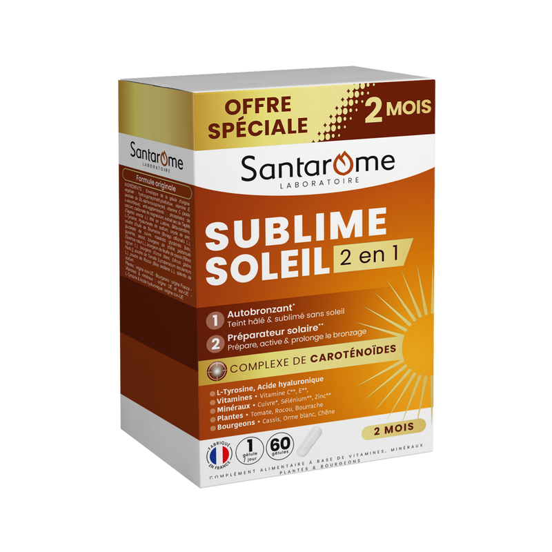 Sublime Soleil 2-in-1 – Self-tanner and Sun Prep – 60 capsules (2-month supply)