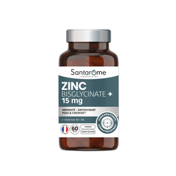 Zinc Bisglycinate + 15 mg + Vitamines B5/B6 - 60 Gélules